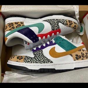 Nike Womens Dunk Low SE "Safari Mix" patchwork